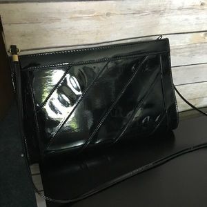 Black square dress purse